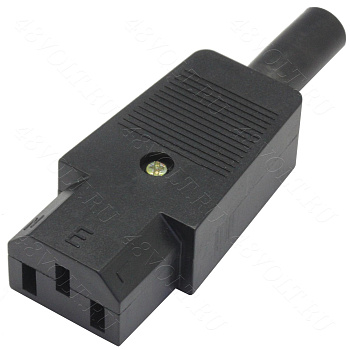 Компьютерный гнездовой разъем IEC 320 C13 на кабель